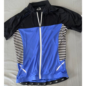 Performance Elite Bicycle Full Zip Short Sleeve Cycling Top, Jersey Sizse L EUC!